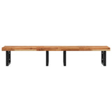 Basin Shelf Wall Mounted Steel and Solid Wood Acacia 3302861