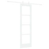 Sliding Door White 61 x 198.5 cm Solid Pine Wood and Glass 3332210