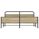 Metal Bed Frame without Mattress Sonoma Oak 183x213 cm 3318696