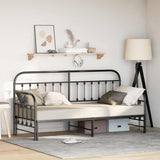 Daybed Frame Black 80 x 200 cm Powder-Coated Steel 42002636