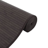 Rug Rectangular Dark Brown100x500 cm Bamboo 376965