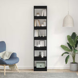 Book Cabinet Black Oak 40 x 30 x 198 cm Engineered Wood 862719