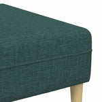 Fabric Sofa with Cushion 3 pcs Dark Green 208 cm Fabric 3335166
