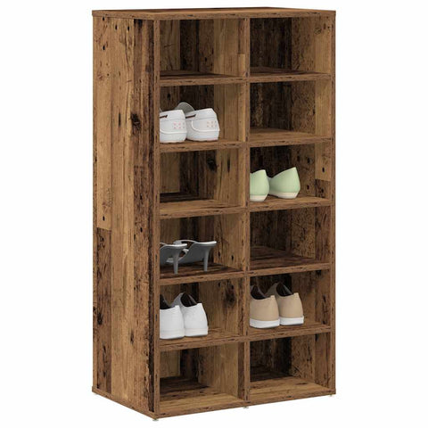 ZNTS Shoe Rack Old Wood 54x34x100.5 cm Engineered Wood 855836