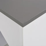Bar Table with Cabinet White 115x59x200 cm 280231
