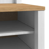 Hallway Cabinet FLORO White 50 x 40 x 158 cm Solid Pine Wood 42011246