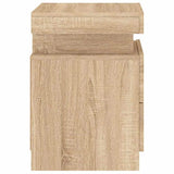 Bedside Cabinets with LED Lights 2 pcs Sonoma Oak 35x39x55 cm 836754
