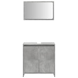 2 Piece Bathroom Furniture Set Concrete Grey Engineered Wood 856066