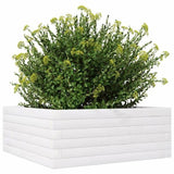 Garden Planter White 60x60x23 cm Solid Wood Pine 847189