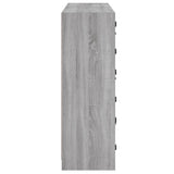 Bookcase with Doors Grey Sonoma 136x37x109 cm Engineered Wood 3206515