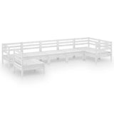 7 Piece Garden Lounge Set Solid Pinewood White 3082738