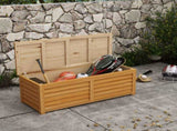 292L Outdoor Storage Box, Wooden Deck Box Garden Storage Container for Balcony, Porch, Poolside, T3398P318721