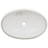 Countertop Basin White Oval 59x40x15 cm Ceramic 155110