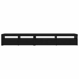TV Cabinet Set 3 pcs Black Oak Engineered Wood 3332509