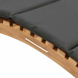 Sun Lounger Dark grey 188 x 55 x 59 cm Solid teak wood 42008390