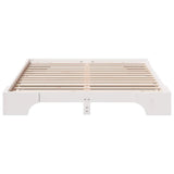 Bed Frame White 160 x 200 cm Solid Pine Wood 872855