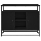Sideboard Black Oak 100 x 35 x 80 cm Engineered Wood 862978
