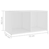 TV Cabinets 2 pcs White 72x35x36.5 cm Engineered Wood 3079898