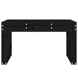 Garden Bench Black Solid Pine Wood Standard Durable 825090