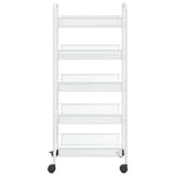 5-Tier Kitchen Trolley White 46x26x105 cm Iron 336329