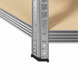 5-Layer Corner Shelf Silver Steel&Engineered Wood 4016963
