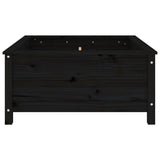 Garden Planter Black 82.5x82.5x39 cm Solid Wood Pine 825300