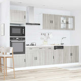 7 Piece Kitchen Cabinet Set Kalmar Grey Sonoma Engineered Wood 3314757