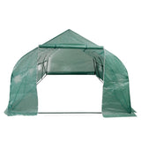 ZNTS Portable Polytunnel Greenhouse Steel Frame Walk-in 18 m² 42911