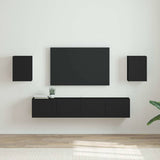 TV Wall Cabinet 2 pcs Black 30 x 31 x 40 cm Engineered Wood 892252