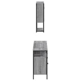 3 Piece Bathroom Furniture Set Grey Sonoma Engineered Wood 3214668