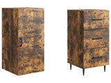 Cabinet Set 2 pcs Smoked Oak 33 x 34.5 x 90 cm Engineered Wood 3416651
