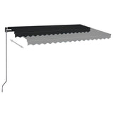Manual Retractable Awning with LED 450x350 cm Anthracite 3069204