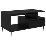 Coffee Table Black Oak 90 x 49 x 45 cm Engineered Wood 882707