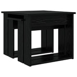Coffee Table Set 2 pcs Black Oak Engineered Wood 8000125