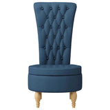 Slipper Chair Blue 56.5 x 70 x 110 cm Fabric 42020685