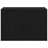 Garage Wall Cabinets 2 pcs Black Engineered Wood 860646