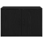 ZNTS Garage Wall Cabinets 2 pcs Black Engineered Wood 860646