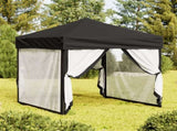 Folding Party Tent with Sidewalls Black 2x2 m 93511