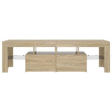 TV Cabinet with LED Lights Sonoma Oak 140x36.5x40 cm 804367