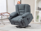 Oversized Riser and Recliner Chairs for the Elderly, Fabric Upholstered Lift Chair for Living Room T3398P378878