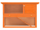 Outdoor Rabbit Hutch Small Animal House Pet Cage 1 Door Wood 170158