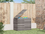 Garden Cushion Box PE Rattan 100x49x103.5 cm Grey 317225