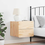 Bedside Table with Drawer Brown 39 x 34 x 33 cm Solid pinewood 873505