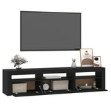 TV Cabinet with LED Lights Black 180x35x40 cm 3152755