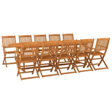 Dining Set Acacia wood Solid acacia wood Large Foldable 3086978