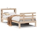 ZNTS Bed Frame with Headboard without Mattress 100x200 cm 3306108