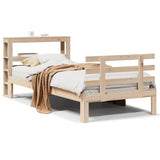 Bed Frame with Headboard without Mattress 100x200 cm 3306108