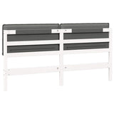 Upholstered Headboard White and Light Grey 180 cm 880002