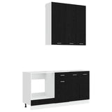 Kitchen Unit LYON 5 pcs Black Oak Engineered Wood 3438228