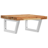 Basin Shelf Wall Mounted Steel and Solid Wood Acacia 3302774